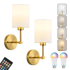 Zm323rm Kartoosh Battery Operated Wall Sconce Set Of Two Wireless Rechargeable Light With