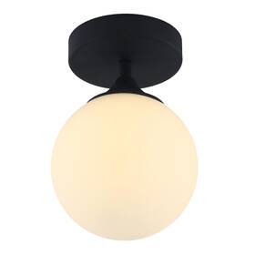 C1073-bw Kco Lighting Mid Century Modern Semi Flush Mount Ceiling Light Fixture White