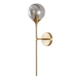 W1032-s Kco Lighting Smoke Gray Glass Globe Wall Sconce Modern Gold Grey