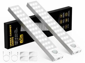 Gls-c013 Keplug Under Cabinet Lights - 2 Pack Dimmable Motion Sensor Light Indoor Rechargea