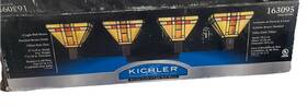 37095 Kichler Kitchler Light Fixture 4 Lamp Wall Sconce Tiffany Style Stained Glass New In Box