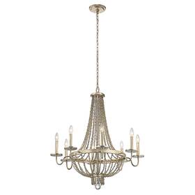 43812sgd Kichler - Birkdale 30.5 Inch 8 Light Candle Chandelier Sterling Gold