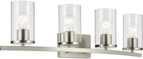 45498niclr Kichler 45498 Crosby 4 Light 32 Inch W Vanity - Nickel