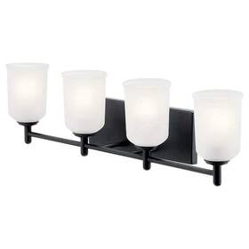 45575bk Kichler Shailene 29.75 Inch 4-light Black Traditional Bathroom Vanity Light