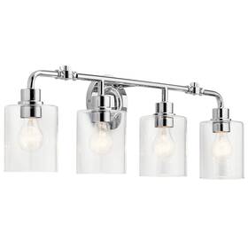 45667ch Kichler Gunnison 4-light 10 Inch Bathroom Vanity Light In Chrome 45667ch Kichler Gunnison 4-light 10 Inch Bathroom Vanity Light In Chrome