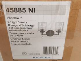 45885ni Kichler Winslow 2 Light 13 Inch Wide Bathroom Vanity Brushed Nickel