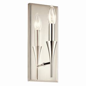 52694pn Kichler Polished Nickel One Light Wall Sconce From The Alvaro Collection