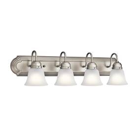 5338nis Kichler 30 4 Light Vanity Bath Brushed Nickel Clear Satin Etched Glass