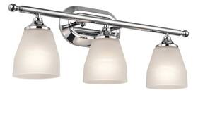 5448ch Kichler - Ansonia 23 Inch 3 Light Vanity With Satin Etched Glass Chrome