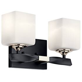 55001bk Kichler Marette 2-light 14 Inch Bathroom Vanity Light In Black