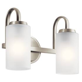 55086ni Kichler 55086 Kennewick 2 Light 13 Inch W Bathroom Vanity - Nickel