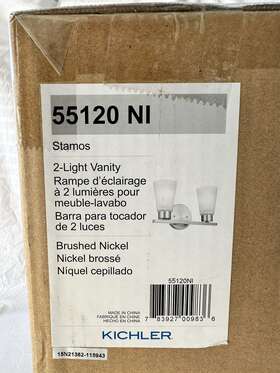 55120ni Kichler Stamos Collection Vanity Light In Brushed Nickel Factory New Box 55120ni Kichler Stamos Collection Vanity Light In Brushed Nickel Factory New Box