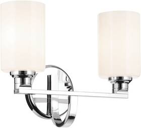 55225ch Kichler 55225 Gioe 2 Light 14 Inch W Vanity - Chrome 55225ch Kichler 55225 Gioe 2 Light 14 Inch W Vanity - Chrome