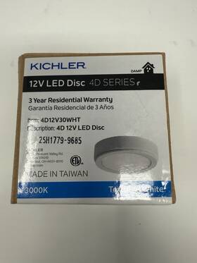 6d24v27wht Kichler 24v Led Disc 6d Series Textured White - 2700k Open Box 6d24v27wht Kichler 24v Led Disc 6d Series Textured White - 2700k Open Box