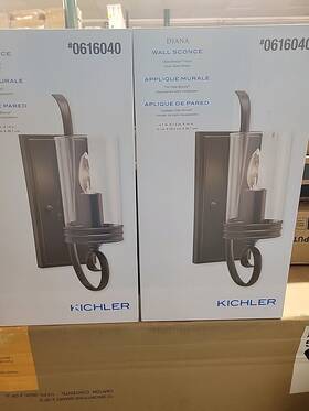 Kichler 737995373832 Diana Wall Sconce 4.75-in W 1-light Olde Bronze New Sealed Box Lot Of 2