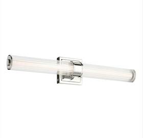55196 Kichler 783927053259 Laurene Fluted Light 27 Inch Led Vanity Bathroom Brushed Nickel