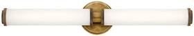 Kichler 783927529457 45685nbrled Indeco 27 Inch 2-light Led Linear Bath Vanity In Natural Brass