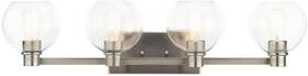 45895 Kichler 783927538367 Harmony 33.5 Inch Brushed Nickel Vanity 4 Light Bathroom Fixture Ni