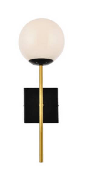 Ld2360bkr Kichler Elegant Lighting Neri 18 Inch Tall Wall Sconce Fixture Only Black / Brass