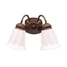 10672tz Kichler Lighting 2 Light Energy Efficient Tannery Bronze With White Glass New