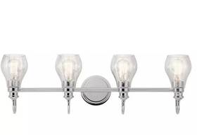 45393ch Kichler Lighting Greeier - 4 Light Bath Vanity Approved For Damp 45393ch Kichler Lighting Greeier - 4 Light Bath Vanity Approved For Damp