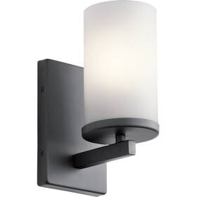45495bk Kichler Lighting - One Light Wall Sconce Bracket Crosby 1 45495bk Kichler Lighting - One Light Wall Sconce Bracket Crosby 1