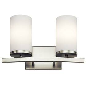 45496ni Kichler Lighting - Two Light Bath Wall Mt 2 Arm Crosby