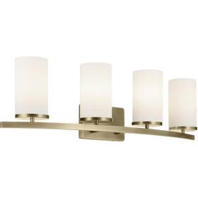 45498nbr Kichler Lighting Crosby Bathroom Vanity Light Natural Brass 45498nbr Kichler Lighting Crosby Bathroom Vanity Light Natural Brass