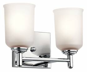 45573ch Kichler Lighting - Two Light Bath Wall Mt 2 Arm Shailene