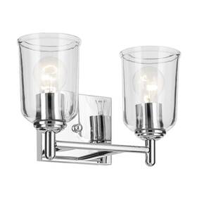 Vanity-8.25 Kichler Lighting 45573chclr - Shailene 2 Light Bath Inches Tall And 12.5
