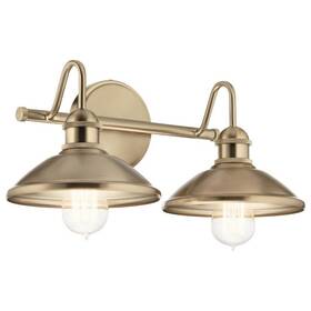 45944cpz Kichler Lighting - Clyde 2 Light Bath Vanity Approved For Damp Locations