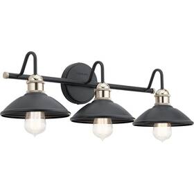 45945bk Kichler Lighting - Three Light Bath Wall Mt 3 Arm Clyde