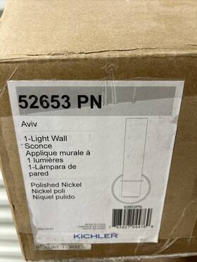 Style-13 Kichler Lighting 52653pn Aviv - 1 Light Wall Sconce In Modern Inches Tall And 5.5
