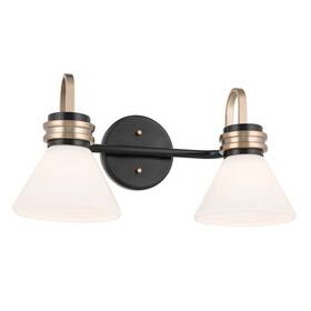 Vanity-9.5 Kichler Lighting 55154bk - Farum 2 Light Bath Inches Tall And 19.25