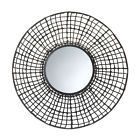 Knotted Rattan Wall Mirror Decor Round 849179015879