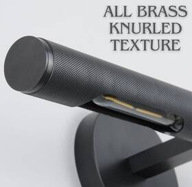 202306281 Knurldon Hard-wired 24in Black Knurled Picture Light For Wall