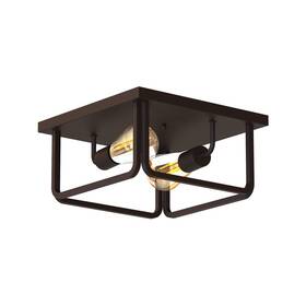 Lm030226-1 Koda Fulton Essential 2-light Flush Ceiling Light Classic Metal Open-caged