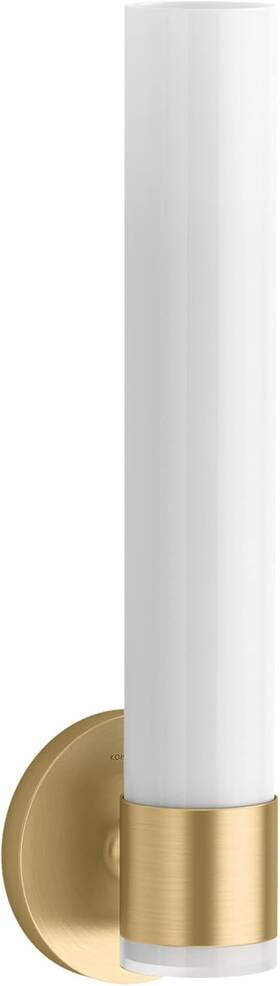 14483-bgd Kohler Purist Single Light Tube Brushed Gold Indoor Bathroom Wall Sconce New