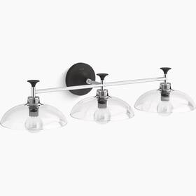 31770-sc03-cbl Kohler - Tone Three-light Sconce Pol. Chrome With Matte Black