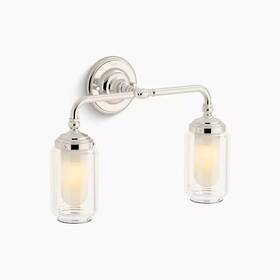 72582-sn Kohler Lighting Artifacts 2 Light 19 Inch Bathroom Vanity Polished Nickel
