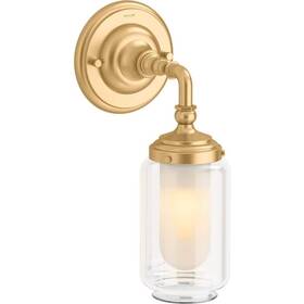 K-72584-2gl Kohler Artifacts 1 Light Brushed Moderne Brass Indoor Bathroom Vanity Fixture Ul K-72584-2gl Kohler Artifacts 1 Light Brushed Moderne Brass Indoor Bathroom Vanity Fixture Ul