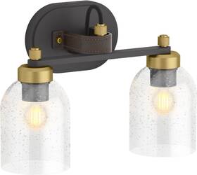 38417-sc02-bml Kohler Lighting 38417-sc02 Tannage 2 Light 15 Inch W Vanity - Matte Black /
