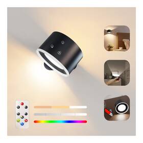 Koopala 653998096151 Up&down Led Wall Sconce Mounted Lamps With Battery Operated Rgb Ambien