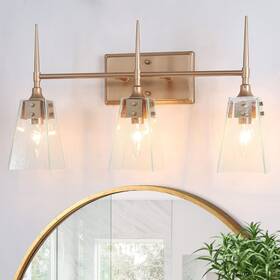 Ksana 810056571122 Bathroom Light Fixtures 3-light Vanity Gold For