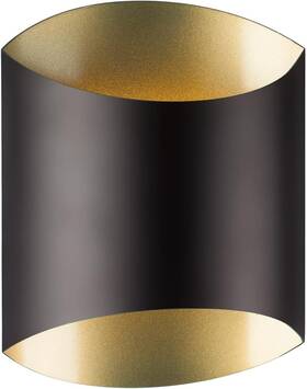 Kuzco Lighting 691759016239 Preston 9w Led Wall Sconce 10 Inches Tall Black Gold