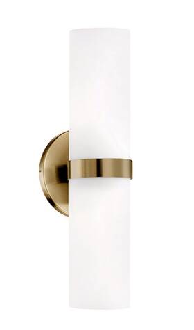 Ws9815-vb Kuzco Pair Milano Double Led Wall Sconce Cylinder Vintage Brass Ws9815-vb Kuzco Pair Milano Double Led Wall Sconce Cylinder Vintage Brass