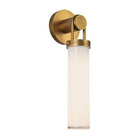 Wv355116vbgo Kuzco Alora Wynwood 1 Light 16 Inch Wall/vanity Vintage Brass/glossy Opal -