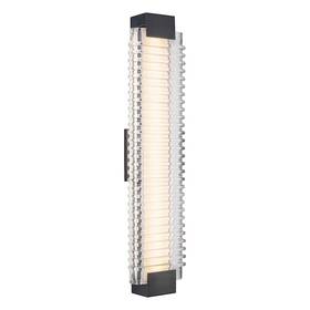 Wv374225ubcr Kuzco Alora Alai 25 Inch Wall Vanity Bronze/ribbed/clear Ribbed -