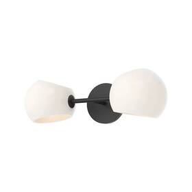 Wv548217mbop Kuzco Alora Mood Willow 2lt 17 Inch Wall/vanity Black/opal -