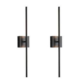 Kuzzull 767139345951 Wall Sconces Set Of Two Matte Black Light Fixtures Lamp Wit